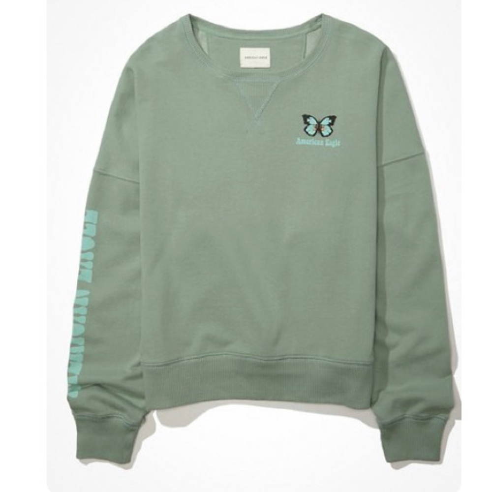 American Eagle bonfire fleece sweatshirt